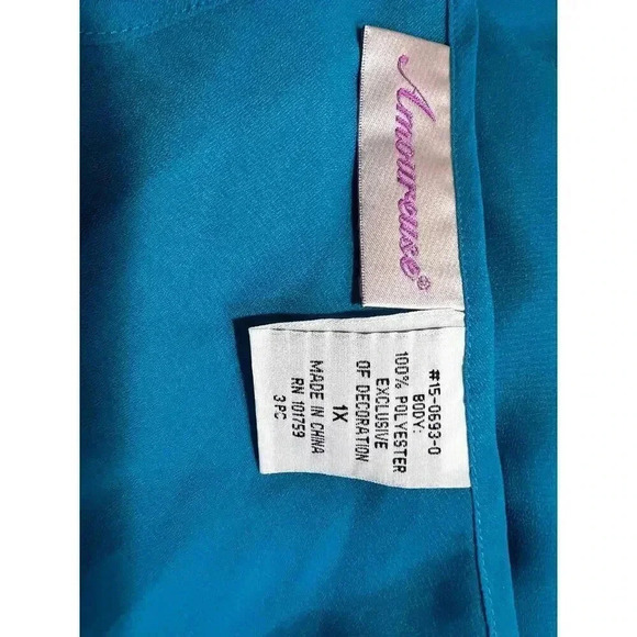 Amoureuse cami and pants sleepwear pajama set feminine plus size 1x - Picture 7 of 7